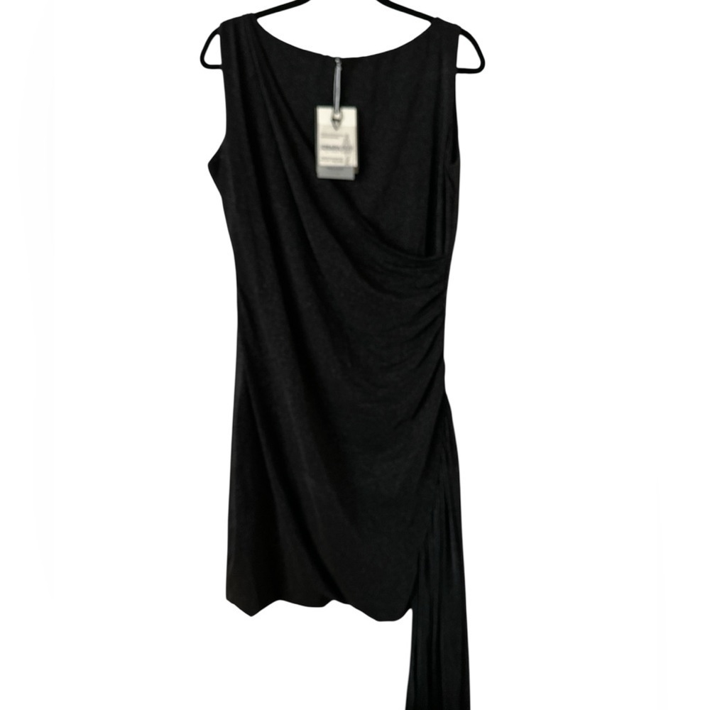CHIARA BONI Rebon Sugar Elegant Black Dress Made in Italy size 16 NWT - Picture 2 of 12
